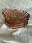 Anchor Hocking Pink Depression Glass Triangle Relish Dishes  Stackable Set Of 5