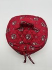 Vera Bradley Bandana Red Quilted Cosmetic Travel Bag Organizer Case Zip