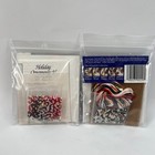 2 Mill Hill Counted Glass Bead Cross Stitch Kits Star Snow Charmer Roly Santa