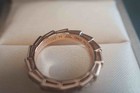 Christmas Giftsbuigarlserpenti viper ring 18k rose Gold Diamond Ring  7