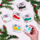 Fimo Soft   Effect Polymer Oven Modelling Clay - 57g - Set Of 6 - Christmas Set