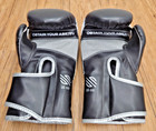 Sanabul Essential Gel Boxing Gloves 16 Oz Black white silver  lightly Used 