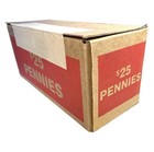     bank Sealed Penny Box - 50 Full Rolls  2500 Pennies  Unsearched Estate   