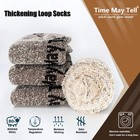 Time May Tell Merino Wool Socks For Men   Women Thermal 9-13  Brown  2 Pairs 