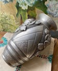 Signed French Art Nouveau Vase C1920 L Houzeaux Metal D   art Cisele Antique Vase