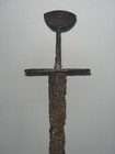 A Nice Late Viking Medieval Knight Sword With Brazil Nut Pommel Original