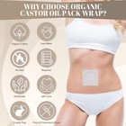 Organic Castor Oil Pack Wrap For Stomach   Liver     Reusable Castor Oil Wrap With