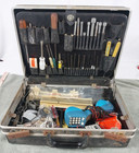 Vtg Bell System Telephone Repairman Black Case Tool Hard Case Lineman