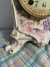 Ansonia Royal Bonn La Salle  Porcelain Clock 1895 W brass Bezel  Very Nice Clock