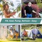 Camping Shower 4 Gallons 15l Portable Camp Shower With Foot Pump Dual Showe