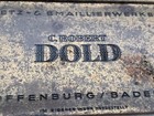 Old German Ashtray Advertising Enamel Signs C robert Dold Very Rare