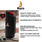 Burn Keychain Pepper Spray Self Defense - 1 Pack  50oz Black