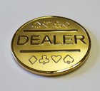 Gold Plated Metal Dealer Button For Poker Games - Texas Hold em   More