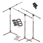 Griffin Microphone Stand 3-pack Boom Arm Holder Xlr Cable Mic Clip Stage Studio