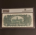 1911 Dominion Of Canada  1 Banknote   green Line  Version  Pmg Graded 