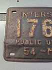 1954 Massachusetts License Plate Interstate  lot 1731 