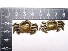Edo Meiji Era Japan Antique Original Copper Crab Menuki Sword Fittings