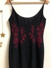 Vtg Dress By Maggy London Women   s M Black Red