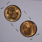 1958 P d  Lincoln Wheat Cent Pennies 1c Red Bu Set  2 Coins 