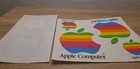 Vintage Apple Computer Macintosh Mac Decals Stickers Rainbow Logo  And White 