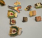 11 Vintage Paris France Souvenir Travel Lapel Hat Pins 1960-80s Monmarte Nice  