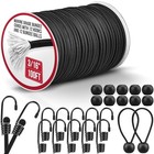 Marine Grade Heavy Duty Bungee Cord Roll With 12 Hooks 12 Bungee 3 16  X 100ft
