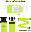 8 Pack Luggage Straps And Tags Set - 4 Straps  4 Tags  Tsa Approved Suitcase Bel
