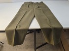 1989 Us Army Dress Trousers 30x29 Olive Green Wool Military Vintage Pleated 