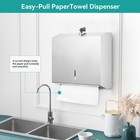 Paper Towel Dispenser Wall Mount Commercial C Fold Multifold Trifold Large Ca   