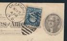 1896  ux12 Advertising Postal Card - Uprated With 1   Blue Franklin To Argentina