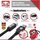 Usb 3 0 Printer Scanner Cable A Male To B Male For Hp Cannon Dell Epson Brother