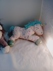 Dan Dee 12  Gray Stuffed Plush Dog Plaid Bow   Multicolor Horse  Very Rare - Lot
