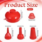 5 Pcs Wide Mouth Funnel  Food Grade Wide Funnels With Strainer Long Neck Plastic