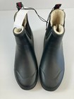 Tretorn Lina Womens Chelsea Rain Boots Black Rubber Fur Lined New  choose Size 