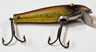 Vintage Wooden Minnow   style Crankbait Lure 4 1 2  Lure Perch   scale Pattern