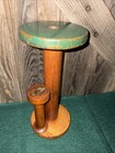 Antique Wooden Textile Industrial Spool Sewing Spindle   Lot Of 2  large   Small