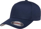 Cotton Twill Fitted Baseball Cap For Men   Women  Navy  Large x-large