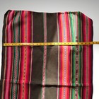 Handmade Peruvian Textile Juli Peru Woven Aguayo Manta Brown Pink Green 42x26