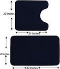 Memory Foam Bathroom Toilet Rug Set 4 Piece With Toilet Lid Cover And Tank Cover
