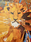 Original 1960s Air Afrique Africa Travel Poster Jean Dessirier Lion Vintage