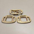 Hamilton Brass Horse Halter Buckle Set W  2 Strap Slides Square rectangle