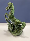 Royal Haeger Rearing Or Prancing Stallion Horse Planter Deep Emerald Green 11  H
