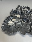 Aluminum Arthur Court Grape   Leaves Two Parted Divided Server Tray 13    X 8 1 4   