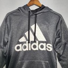 Adidas Hoodie Mens Small Gray Climawarm Pullover Sweatshirt Athletic Training