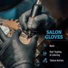 Black Nitrile Disposable Gloves Large  50 Count - Bbq  Tattoo  Hair Dye  Cooking
