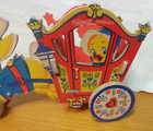 1952 Vintage Dolly Toy Easter Bunny Pull Cart Toy Whitman Chocolate Candy Holder