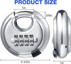 10 Packs 4 Digit Combination Locks Stainless Steel Disc Lock Combo Padlock