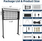 Solar Bug Zapper Outdoor Mosquito Zapper 4500v Waterproof Rechargeable Fly Trap