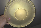 Vintage Art Deco 3 Hole Atomic Ufo  Glass Ceiling Light Shade 3 Chain Fixture