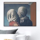 Rene Magritte Canvas Art The Lovers Poster Fine Art Prints Surrealism Painting